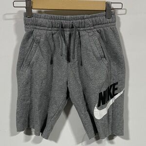 Nike Kids Charcoal Gray fleece Shorts